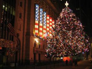 Wall Street Christmas Tree Santa Claus rally coming to town