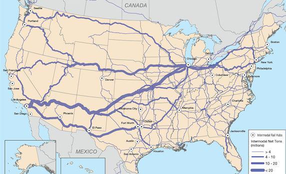 Union Pacific Intermodal Map