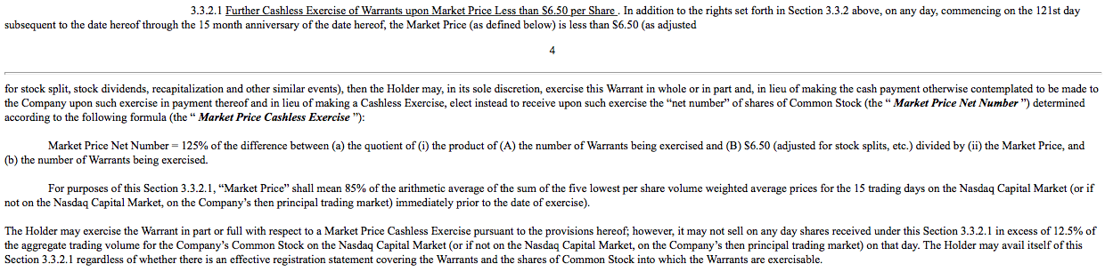 Cashless exercise of stock options calculation