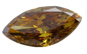 Marquise Cut Loose Diamond (1.51 Ct, Natural Fancy Deep Brownish Orangy Yellow, SI1) GIA Certified