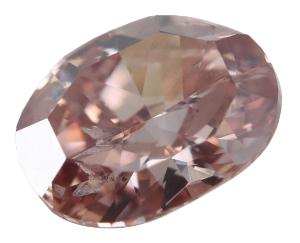 0.71 Carat Natural Fancy Intense Orangy Pink Diamond, SI2 Clarity