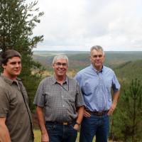 The determined Alabama Graphite crew: Jesse Edmondson (l), Rick Keevil (c) and Don Baxter (r) at the Coosa Graphite Project