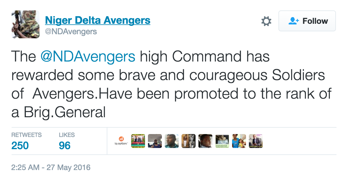 Niger Delta Avengers blow up Chevron installations, warn Buhari