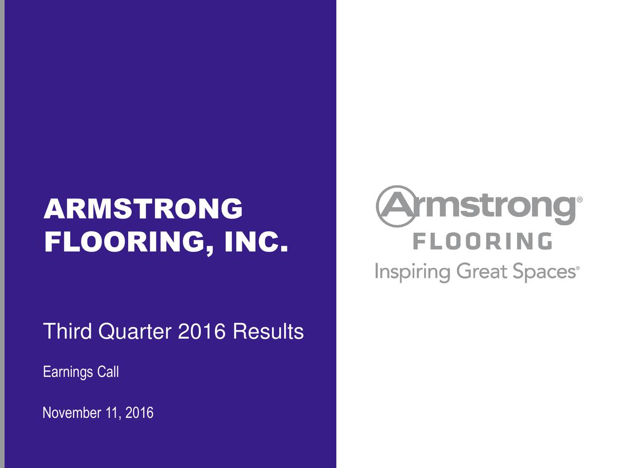 armstrong flooring inc 2016 q3 results earnings call armstrong flooring inc 2016 q3 results earnings call